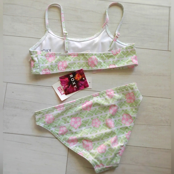 ROXY NEW girls Flutter Bralette Bikini Swimsuit - Picture 8 of 12